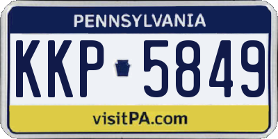 PA license plate KKP5849