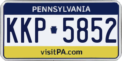 PA license plate KKP5852