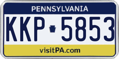 PA license plate KKP5853