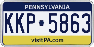 PA license plate KKP5863