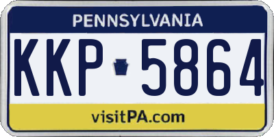 PA license plate KKP5864
