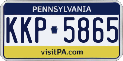 PA license plate KKP5865