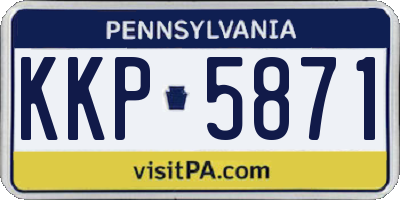 PA license plate KKP5871