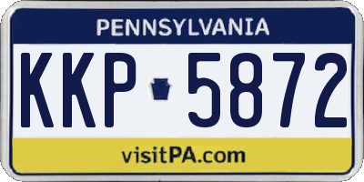 PA license plate KKP5872