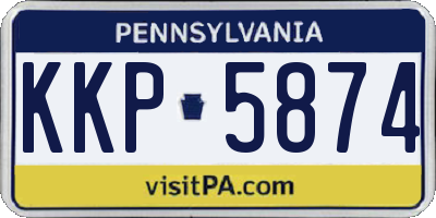 PA license plate KKP5874