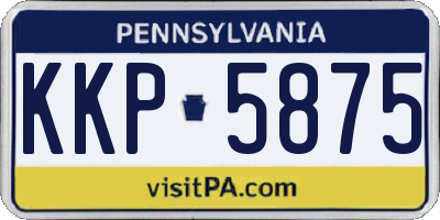 PA license plate KKP5875
