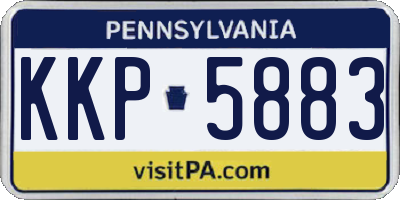 PA license plate KKP5883