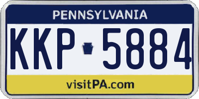 PA license plate KKP5884