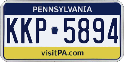 PA license plate KKP5894