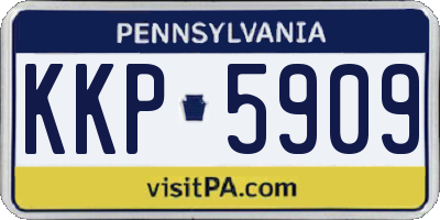PA license plate KKP5909