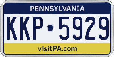 PA license plate KKP5929