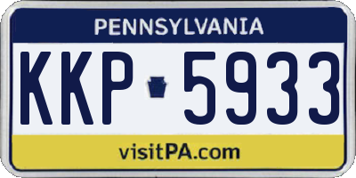 PA license plate KKP5933