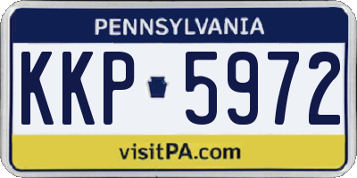 PA license plate KKP5972