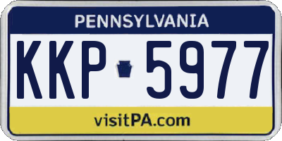 PA license plate KKP5977