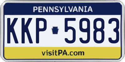 PA license plate KKP5983