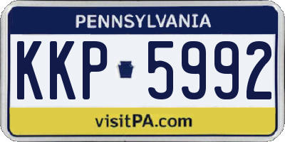 PA license plate KKP5992
