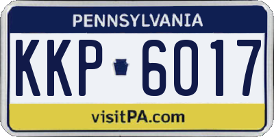 PA license plate KKP6017