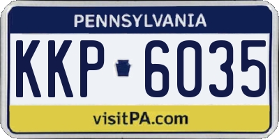 PA license plate KKP6035