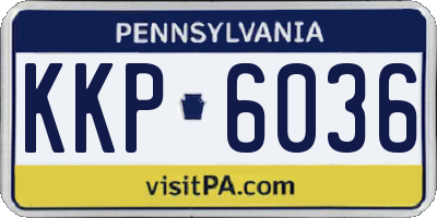 PA license plate KKP6036
