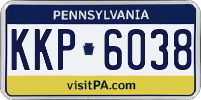 PA license plate KKP6038