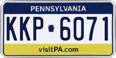 PA license plate KKP6071