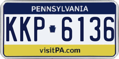 PA license plate KKP6136