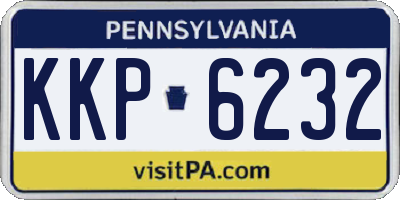 PA license plate KKP6232