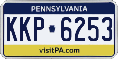 PA license plate KKP6253