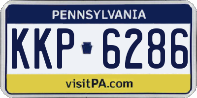 PA license plate KKP6286
