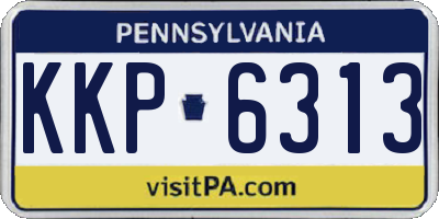 PA license plate KKP6313