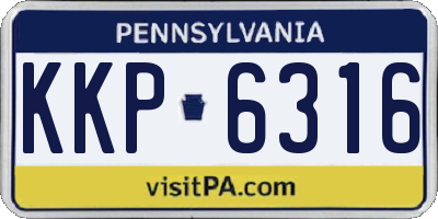 PA license plate KKP6316
