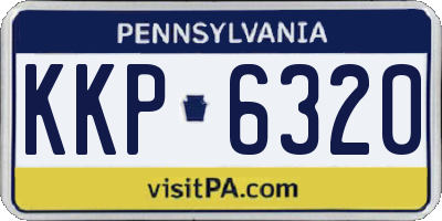 PA license plate KKP6320