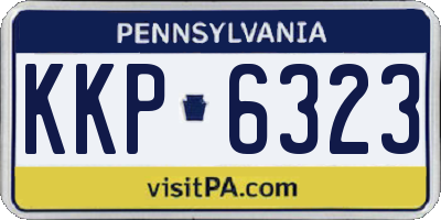 PA license plate KKP6323