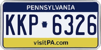 PA license plate KKP6326