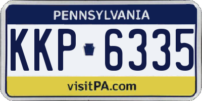 PA license plate KKP6335