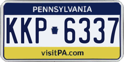 PA license plate KKP6337