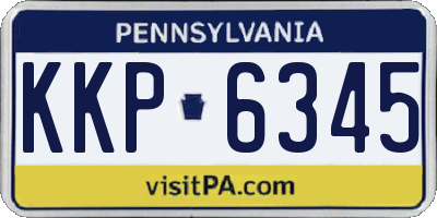 PA license plate KKP6345