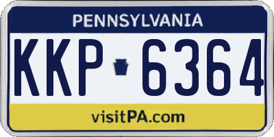 PA license plate KKP6364