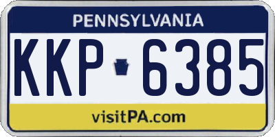 PA license plate KKP6385
