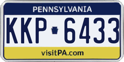 PA license plate KKP6433