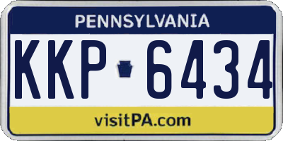 PA license plate KKP6434