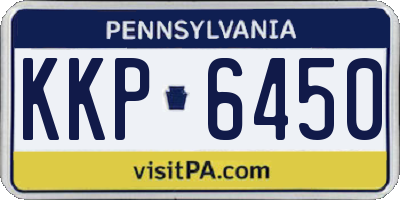 PA license plate KKP6450