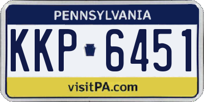 PA license plate KKP6451