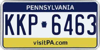 PA license plate KKP6463