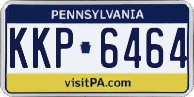 PA license plate KKP6464