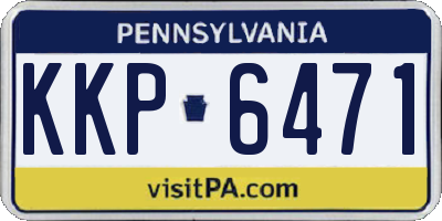 PA license plate KKP6471