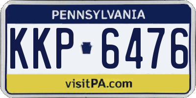 PA license plate KKP6476
