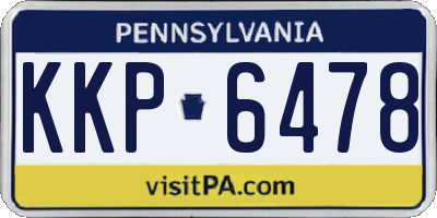 PA license plate KKP6478