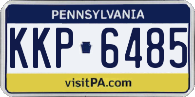 PA license plate KKP6485