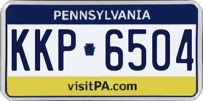 PA license plate KKP6504